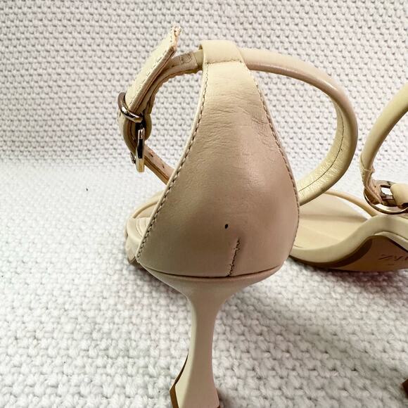Zara Bone Ivory Squared Toe Single Strap Bloggers Favorite Sandals NWOT 38 - Picture 8 of 11